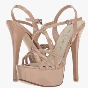 Chinese Laundry Tippy Tops platform nude heels